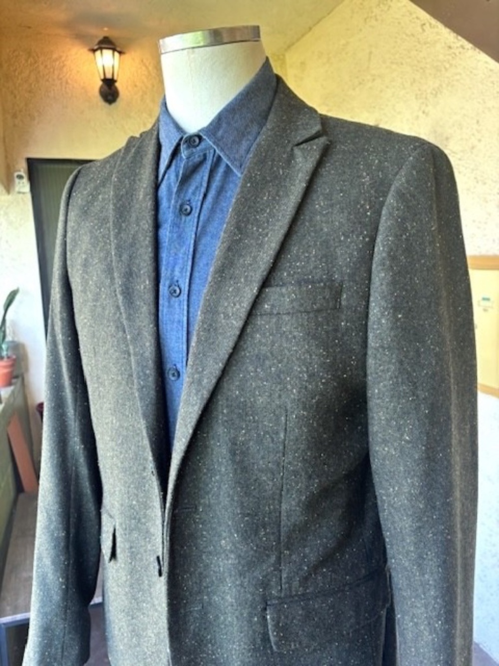 SCOTCH & SODA Green Donegal Tweed 2-Button Blazer/Sport Coat EUC/sz 40R